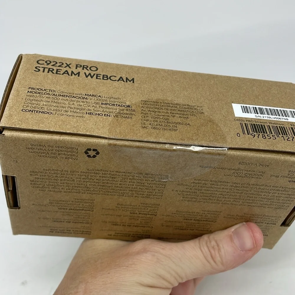 BRAND NEW Logitech C922x Pro Webcam Full 1080p HD Camera, Black